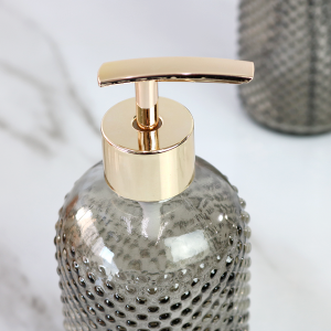 KIT FRASCO DIFUSOR E PORTA SABONETE LÍQUIDO DE VIDRO 02 PEÇAS 400ML - 96147-FUMÊ