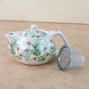 BULE CHALEIRA COM INFUSOR CERÂMICA  FLORAL 250 ML - BUL0002-A