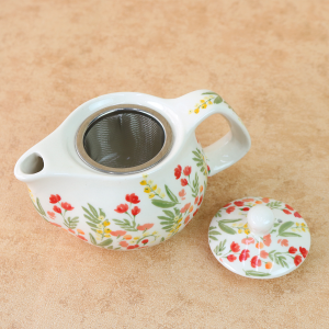 BULE CHALEIRA COM INFUSOR CERÂMICA  FLORAL 250 ML - BUL0002-C
