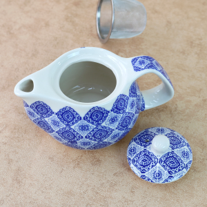 BULE CHALEIRA COM INFUSOR CERÂMICA  FLORAL 250 ML - BUL0002-D