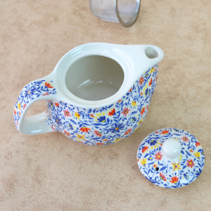 BULE CHALEIRA COM INFUSOR CERÂMICA  FLORAL 250 ML - BUL0002-E