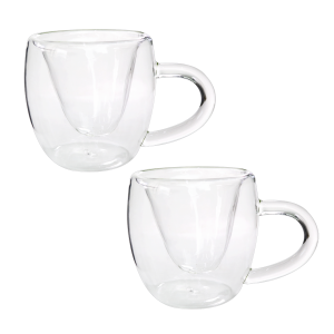 JOGO DE XÍCARA PAREDE DUPLA VIDRO BOROSSILICATO 2 PEÇAS 40ML CADA - CA16082