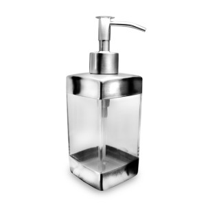 PORTA SABONETE LÍQUIDO EM INOX E ACRILICO 300 ML - 5814