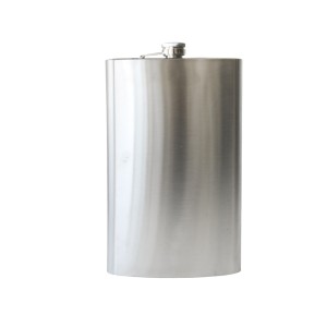 CANTIL DE INOX COM CAPA EM COURO SINTÉTICO E ALÇA ESTAMPA LEAO 1LITRO E 800ML- GDR0250-A