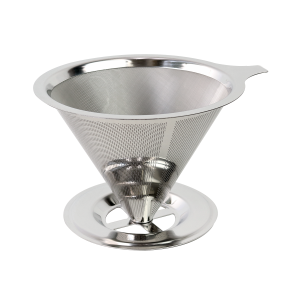 FILTRO E COADOR DE CAFÉ AÇO INOX REUTILIZÁVEL 9X11X12,5CM - F-403