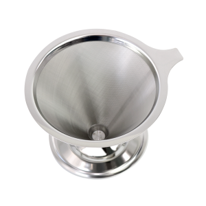 FILTRO E COADOR DE CAFÉ AÇO INOX REUTILIZÁVEL 9X11X12,5CM - F-403