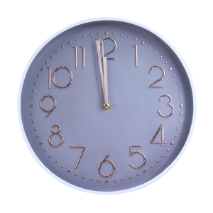 RELOGIO DE PAREDE DE PLÁSTICO 30CM COM BORDA BRANCA - 2573-CZ