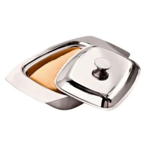 MANTEIGUEIRA DE INOX COM TAMPA 500ML - CA09393