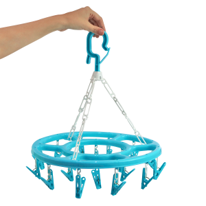 VARAL MULTIUSO COM GANCHO E 18 PRENDEDORES DE PLÁSTICO 34X2CM - CA12178-AZ