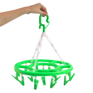 VARAL MULTIUSO COM GANCHO E 18 PRENDEDORES DE PLÁSTICO 34X2CM - CA12178-VD