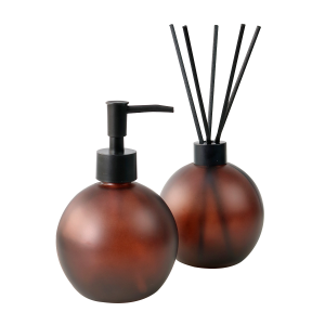 KIT FRASCO DIFUSOR E PORTA SABONETE LÍQUIDO 400 ML  2 PEÇAS - 96153-FUMÊ