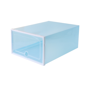 CAIXA ORGANIZADORA PARA CALÇADOS DE PLÁSTICO E COM TAMPA 33X23X14CM - CX0321-AZ
