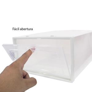 CAIXA ORGANIZADORA PARA CALÇADOS DE PLÁSTICO E COM TAMPA 33X23X14CM - CX0321-BR