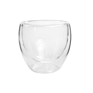 CONJUNTO DE 02 COPOS DE VIDRO BOROSSILICATO  PAREDE DUPLA 80ML - 3561