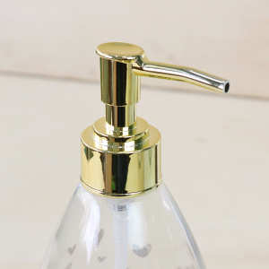 PORTA SABONETE LIQUIDO OU PORTA ALCOOL GEL DE VIDRO TRANSPARENTE 400ML - CT0407-A