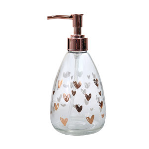 PORTA SABONETE LIQUIDO OU PORTA ALCOOL GEL DE VIDRO TRANSPARENTE 400ML - CT0407-B