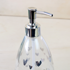 PORTA SABONETE LIQUIDO OU PORTA ALCOOL GEL DE VIDRO TRANSPARENTE 400ML - CT0407-C