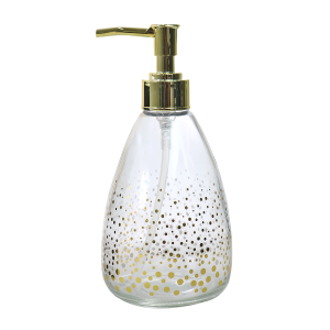 PORTA SABONETE LIQUIDO OU PORTA ALCOOL GEL DE VIDRO TRANSPARENTE 400ML - CT0407-D