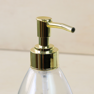 PORTA SABONETE LIQUIDO OU PORTA ALCOOL GEL DE VIDRO TRANSPARENTE 400ML - CT0407-D