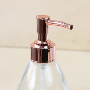 PORTA SABONETE LIQUIDO OU PORTA ALCOOL GEL DE VIDRO TRANSPARENTE 400ML - CT0407-E