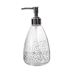 PORTA SABONETE LIQUIDO OU PORTA ALCOOL GEL DE VIDRO TRANSPARENTE 400ML - CT0407-F