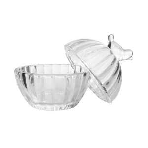 PORTA JÓIA PÁSSARO DE VIDRO COM TAMPA 8X9CM - DEE05002