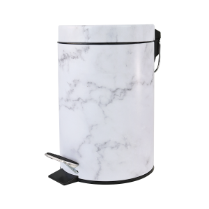 LIXEIRA INOX MARMORIZADA COM PEDAL 3L BALDE INTERNO DE PLÁSTICO - CT2116