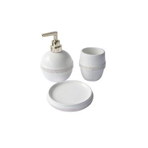 JOGO DE DE BANHEIRO LUXO COM 03 PEÇAS - BRJZ10241-BR