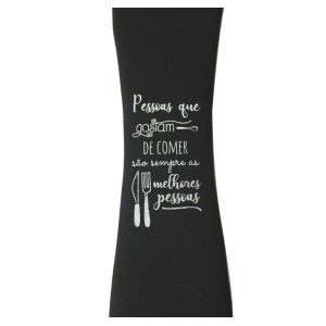 PORTA TALHER COM CAPA NEOPREME E  ZÍPER  E FRASES DIVERSAS 24CM - FGC3578-B