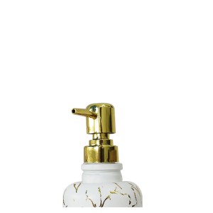 JOGO PARA BANHEIRO DE VIDRO COM 02 PEÇAS ESTAMPA MARMORIZADA - SXYZ5107-DOU