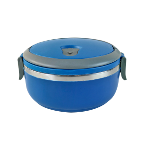 MARMITA DE INOX COM  VEDAÇÃO DE SILICONE ALÇA E TRAVA NAS LATERAIS - 6255-AZ