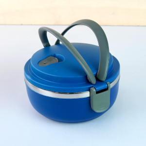 MARMITA DE INOX COM  VEDAÇÃO DE SILICONE ALÇA E TRAVA NAS LATERAIS - 6255-AZ