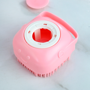 ESPONJA PARA BANHO EM SILICONE COM DISPENSER PARA SABONETE LÍQUIDO 80ML - CA09692-RS