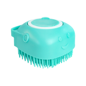 ESPONJA PARA BANHO EM SILICONE COM DISPENSER PARA SABONETE LÍQUIDO 80ML - CA09692-VD