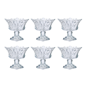 CONJUNTO DE TAÇA DE VIDRO TRANSPARENTE PARA SOBREMESA 150 ML COM 6 PEÇAS - BM7070