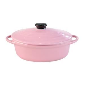 MINI PANELA DE CERÂMICA OVAL COM TAMPA 18,5X10,5X9CM - 210557-RS