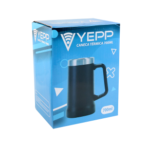 CANECA TÉRMICA AÇO INOXIDÁVEL SEM TAMPA 700ML - YT2294-AZ