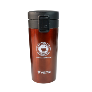 COPO ISOTERMICO DE AÇO INOX COM TRAVA 300ML - YT2292-CO