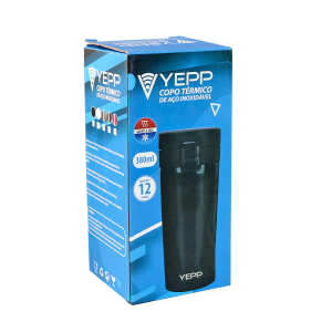 COPO ISOTERMICO DE AÇO INOX COM TRAVA 300ML - YT2292-PT