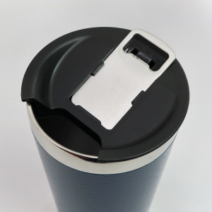 COPO ISOTERMICO DE AÇO INOX COM TAMPA E ABRIDOR 510ML - YN008-AZ