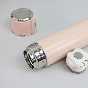 GARRAFA ISOTÉRMICA AÇO INOX TRAVA VACUUM CUP 480ML - GF028-SAL