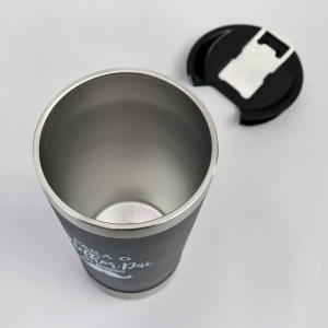 COPO TÉRMICO DE INOX COM TAMPA E ABRIDOR COM FRASE PARA O MELHOR PAI DO MUNDO - HG85053-B