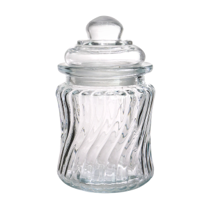 RECIPIENTE DECORATIVO DE VIDRO COM TAMPA 12 CM - F194251