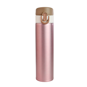 GARRAFA ISOTÉRMICA AÇO INOX TRAVA VACUUM CUP 300 ML - HG85034-ROSÉ