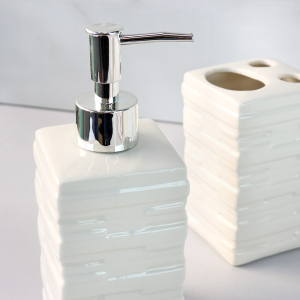 JOGO DE BANHEIRO DE PORCELANA COM 3 PEÇAS 400ML - SXHW5092