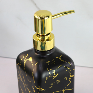 KIT PARA BANHEIRO DE VIDRO COM 02 PEÇAS ESTAMPA MARMORIZADA - SXYZ5110-DOU