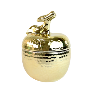 PORTA TRECO MAÇÃ DECORATIVO  DE CERÂMICA 9X16,5CM - GF2613