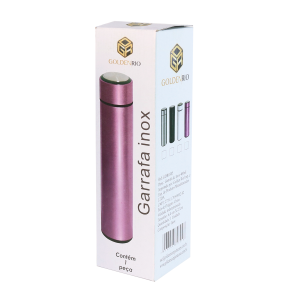 GARRAFA ISOTÉRMICA DE AÇO INOX COM INFUSOR 400ML - GDR0305-PT