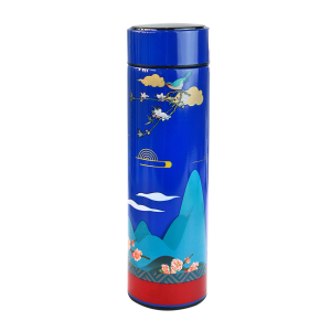 GARRAFA ISOTERMICA AÇO COM INFUSOR E VISOR TOUCH EM LED ESTAMPADA 400ML - GDR0749-C