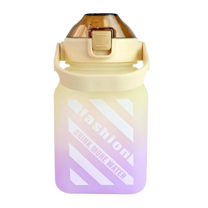 GARRAFA DE PLÁSTICO QUADRADA COM CANUDO E ALÇA 1,5LITROS - 4171-BG